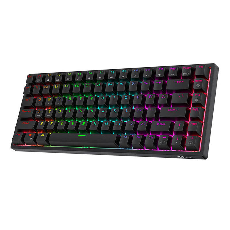 Trådløst mekanisk tastatur Royal Kludge RK84 RGB, Rød switch (sort)