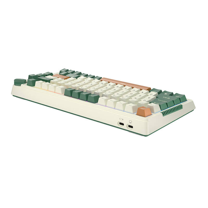 Trådløst mekanisk tastatur Royal Kludge RKH81 RGB, Sky cyan switch (grøn)