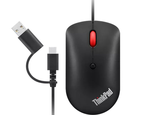 Lenovo 4Y51D20850 mus Kontor Ambidextrous USB Type-C Optisk 2400 dpi
