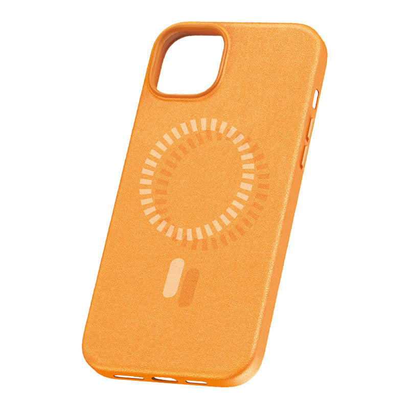 Magnetisk telefonfoder til iPhone 15 Plus Baseus Fauxther-serie (Orange)