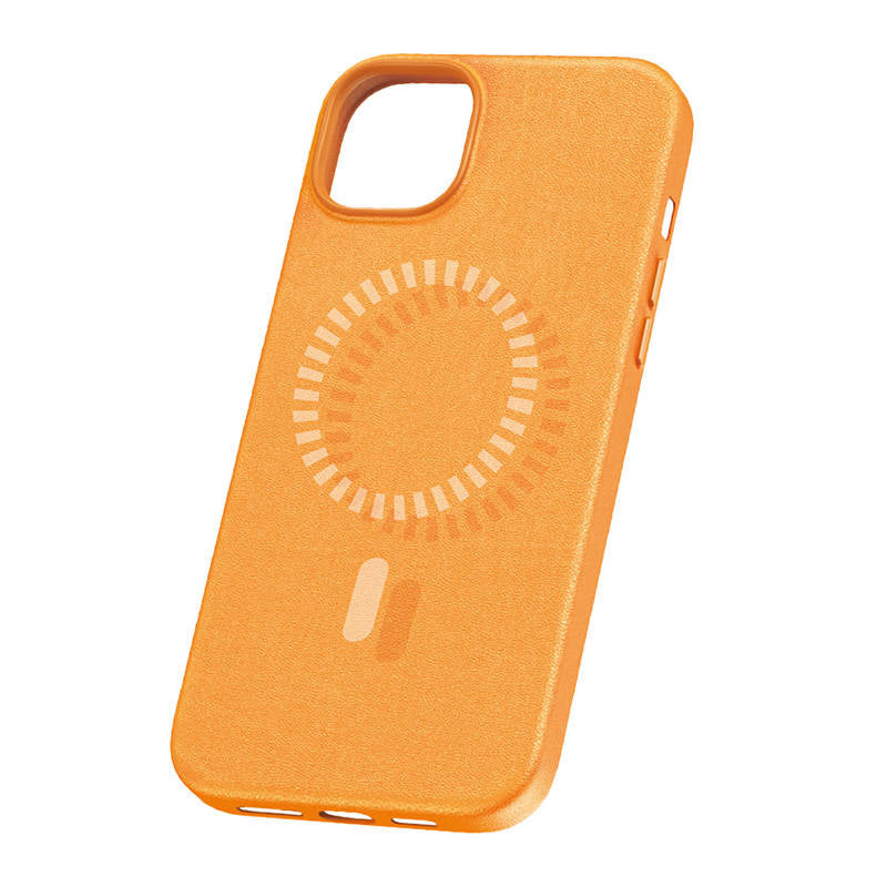 Magnetisk telefonfoder til iPhone 15 Baseus Fauxther-serien (orange)