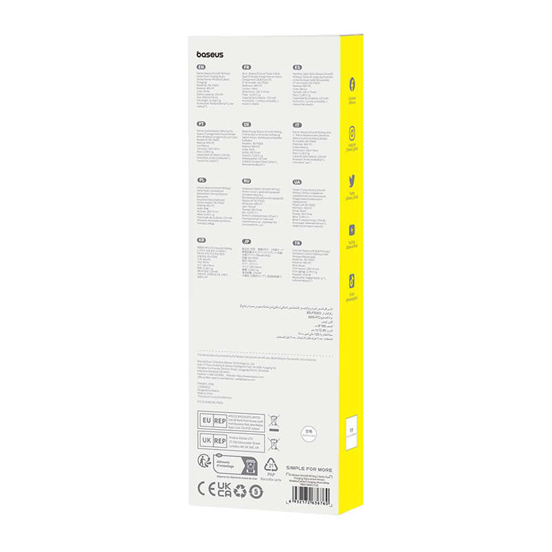 Active stylus Baseus Smooth Writing Series med trådløs og kablet opladning (hvid)