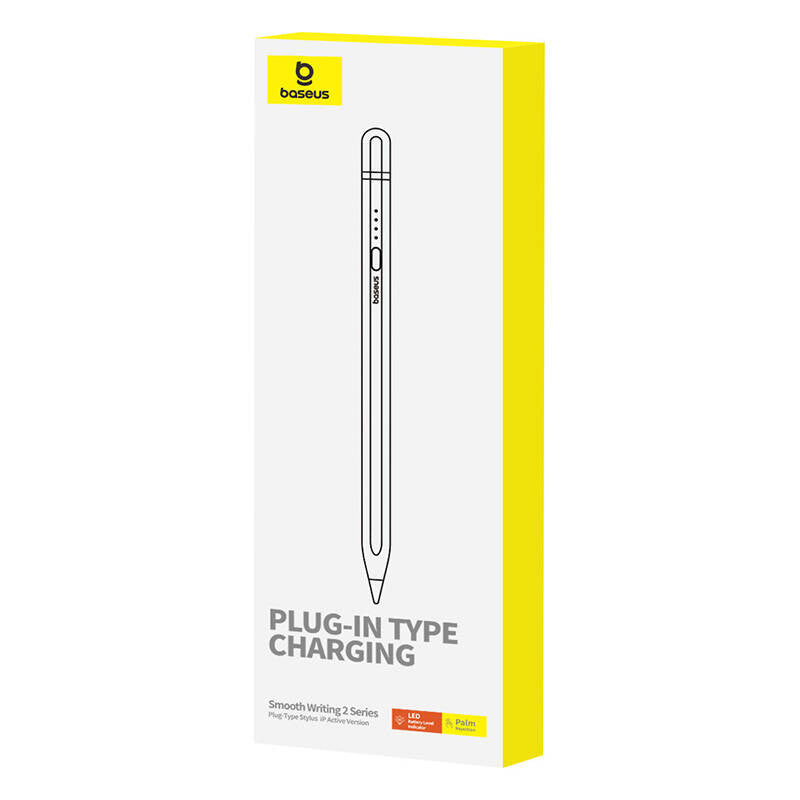 Active stylus Baseus Smooth Writing Series med plug-in opladning, lyn (hvid)