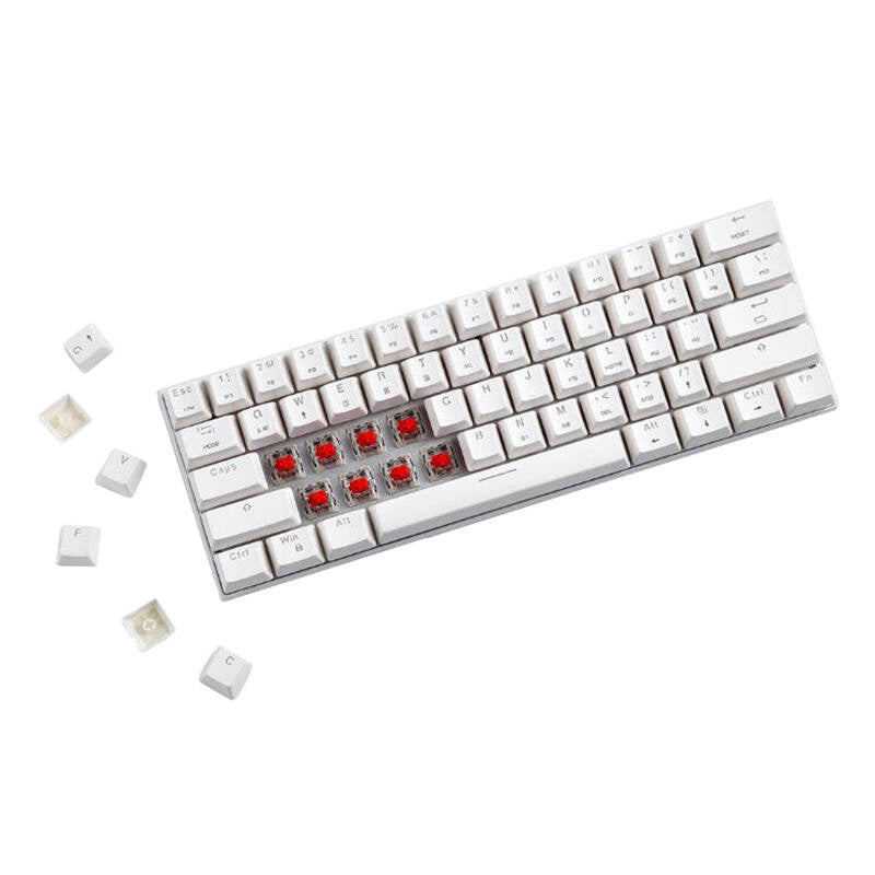 Trådløst mekanisk tastatur Motospeed SK62 Hvid (blå switch)