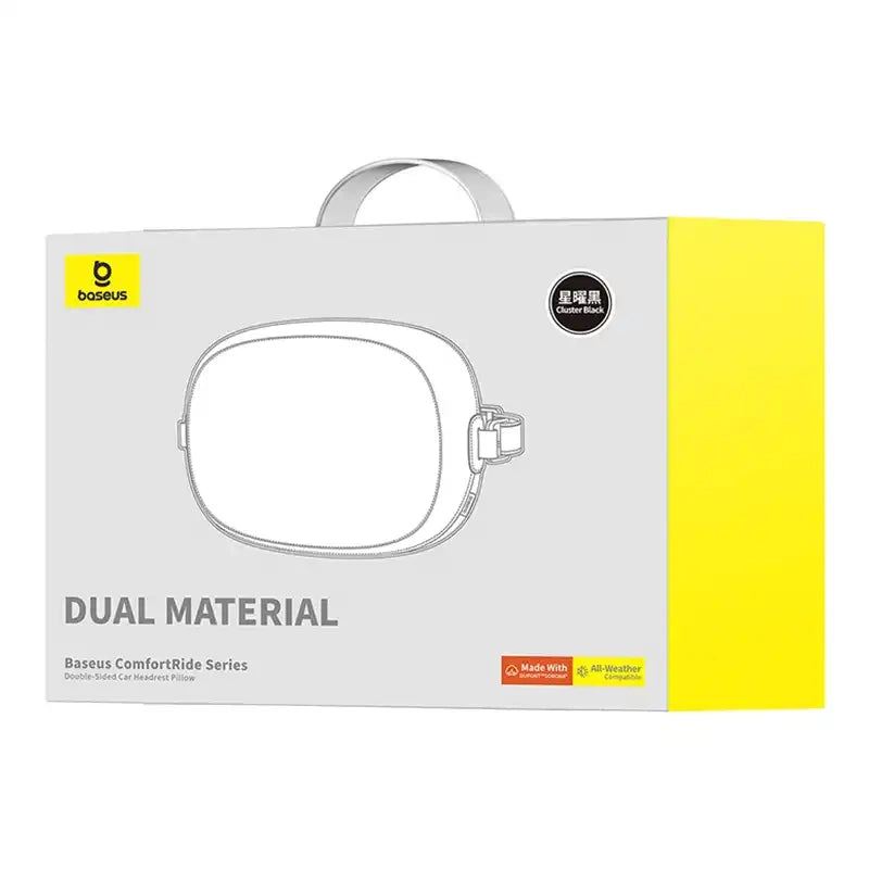 Dobbeltsidig bilhovedstøtte med påstillet pude Baseus Comfort Ride (sort)