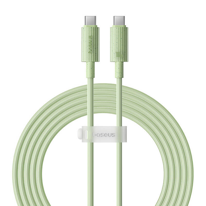 Hurtig opladning kabel Baseus USB-C til USB-C Habitat Series 2m 100W (grøn)
