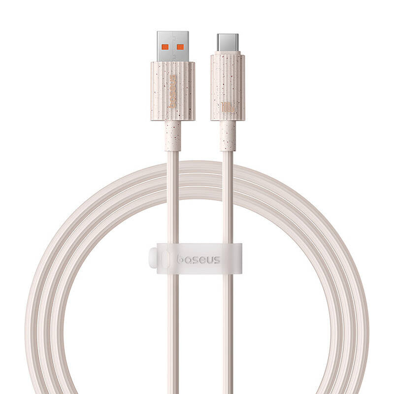 Hurtig opladning kabel Baseus USB til USB-C Habitat Series 1m 100W (rosa)