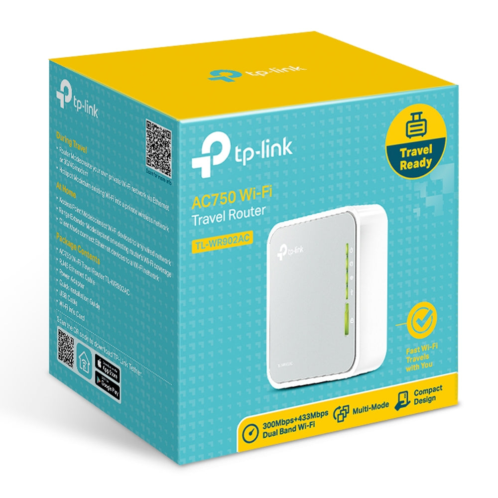 TL-WR902AC AC750 Mini Pocket Wi-Fi Router