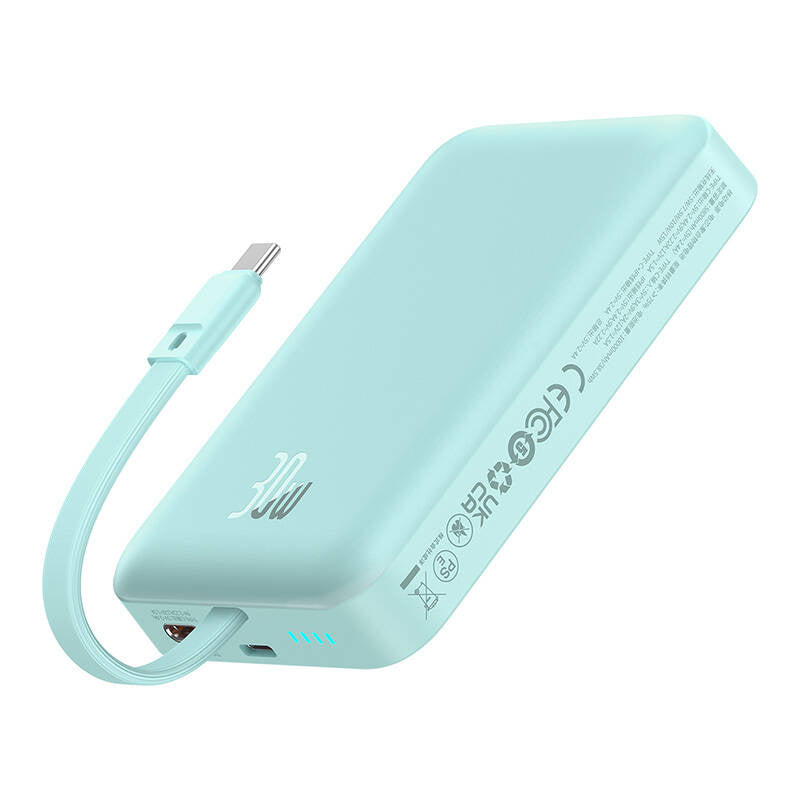 Powerbank Baseus Magnetic Mini 10000mAh, USB-C 30W MagSafe (blå)