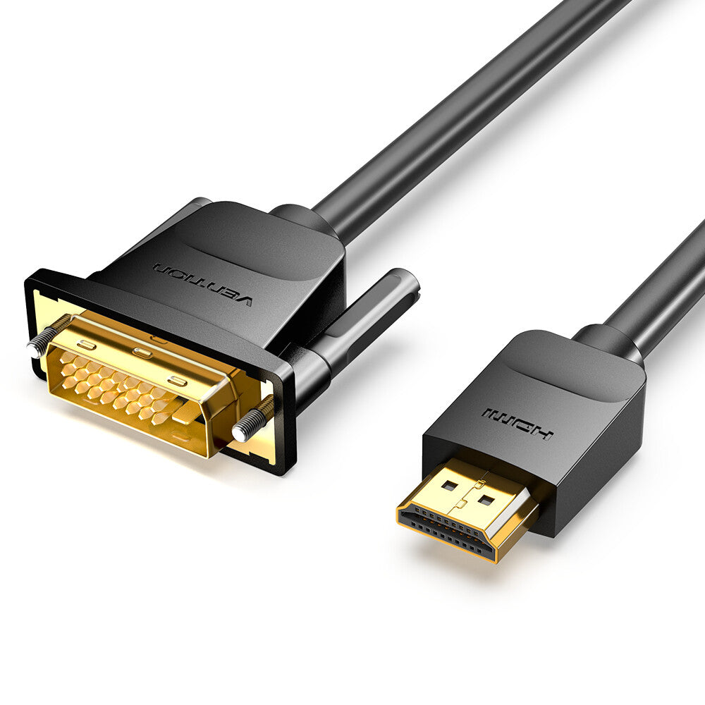 Vention ABFBF videokabel adapter 1 m HDMI Type A (Standard) DVI-D Sort