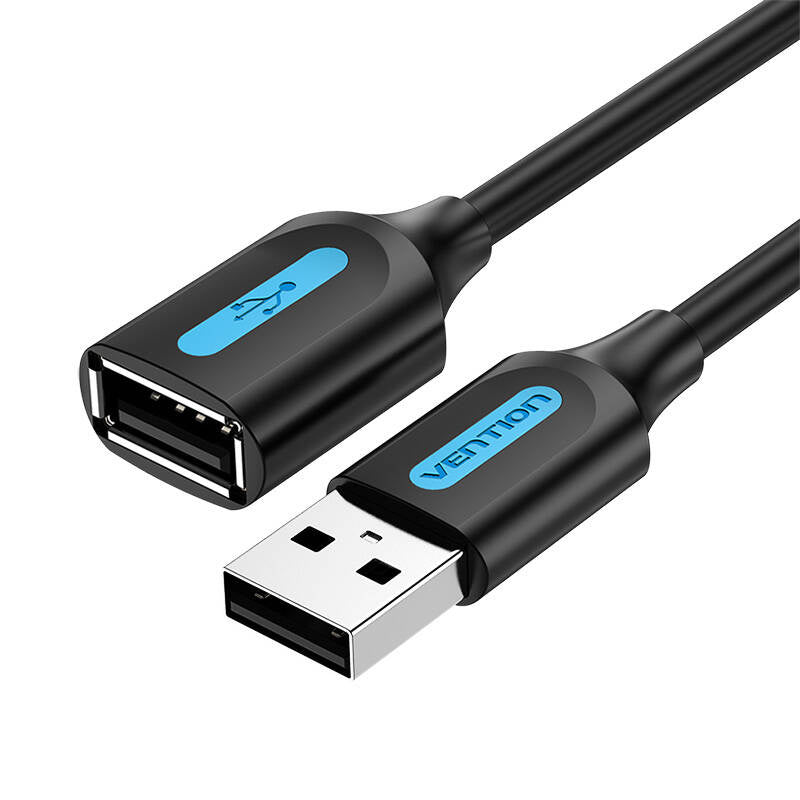 Udvidelseskabel USB 2.0 Mand til kvinde Vention CBIBJ 5m sort