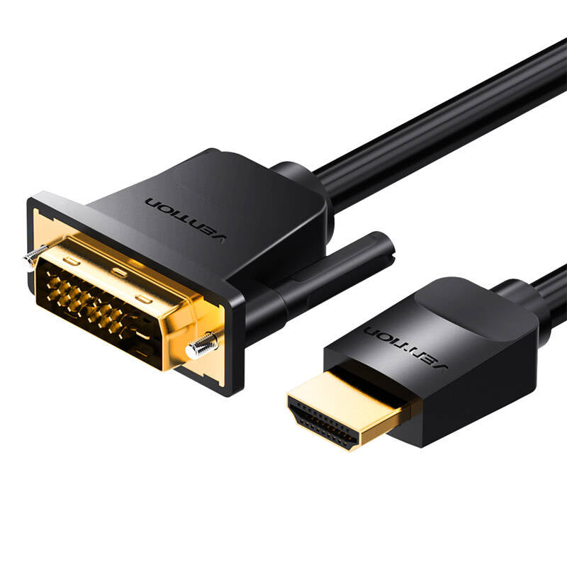 Kabel HDMI til DVI (24+1) Vention ABFBF 1m, 4K 60Hz/ 1080P 60Hz (Czarny)
