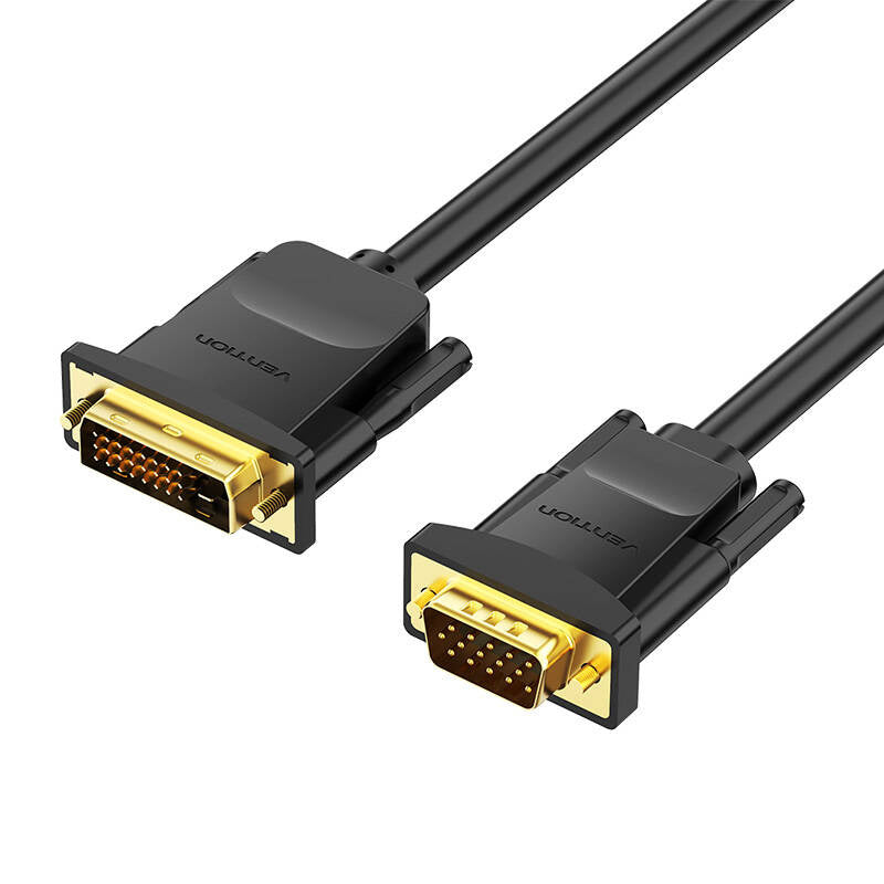 DVI (24+1) til VGA Kabel Vention EABBG 1,5m, 1080P 60Hz (sort)