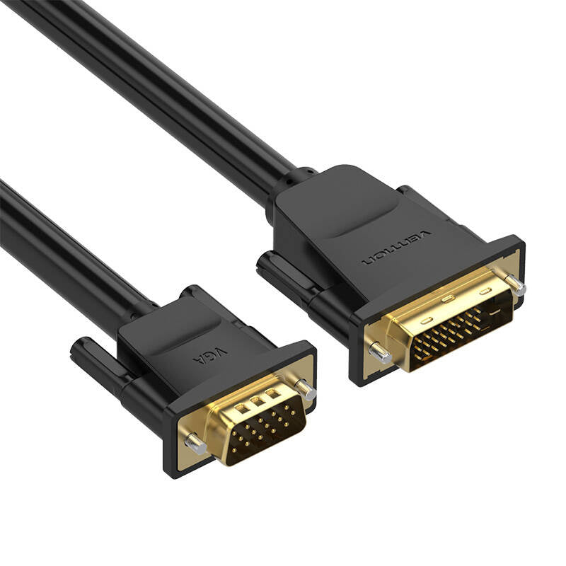 DVI (24+1) til VGA Kabel Vention EABBG 1,5m, 1080P 60Hz (sort)