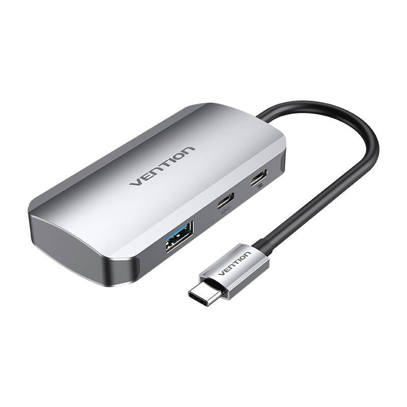 USB-C til USB-C Docking Station, 3x USB3.0, PD 0,15m Vention TNDHB, grå