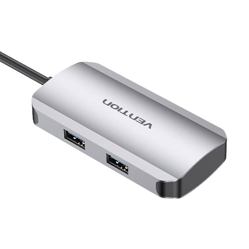 USB-C til USB-C Docking Station, 3x USB3.0, PD 0,15m Vention TNDHB, grå