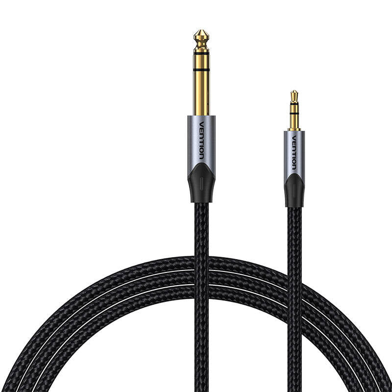 Kabel Audio 3,5 mm TRS til 6,35 mm Vention BAUHJ 5 m Grå
