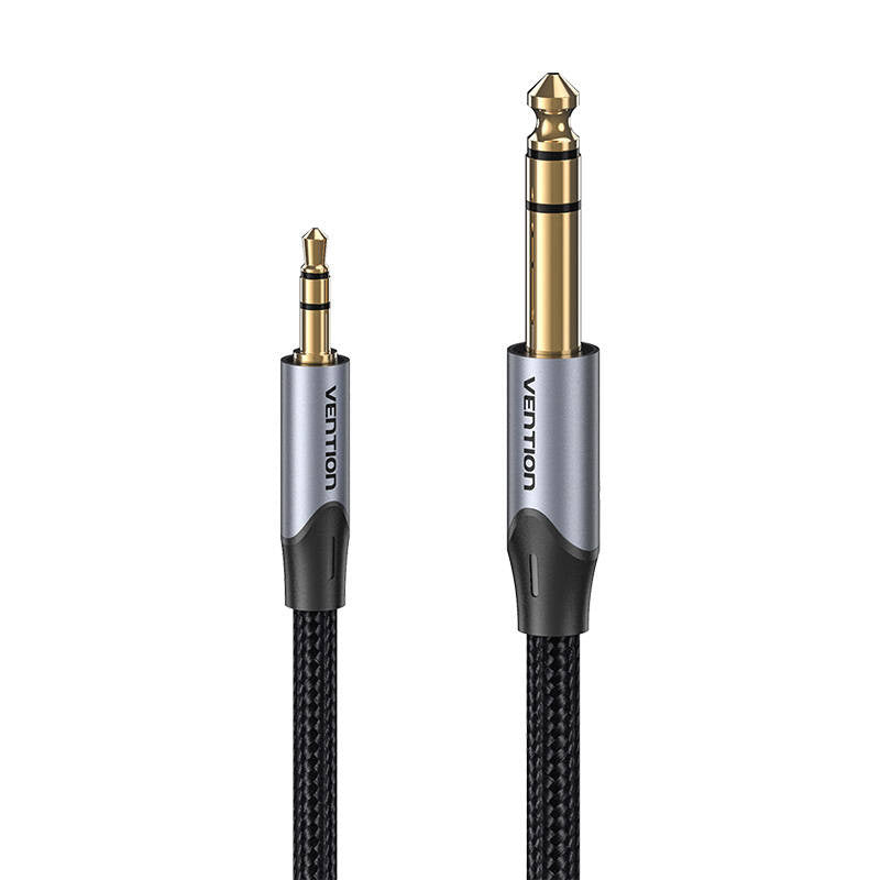 Kabel Audio 3,5 mm TRS til 6,35 mm Vention BAUHJ 5 m Grå