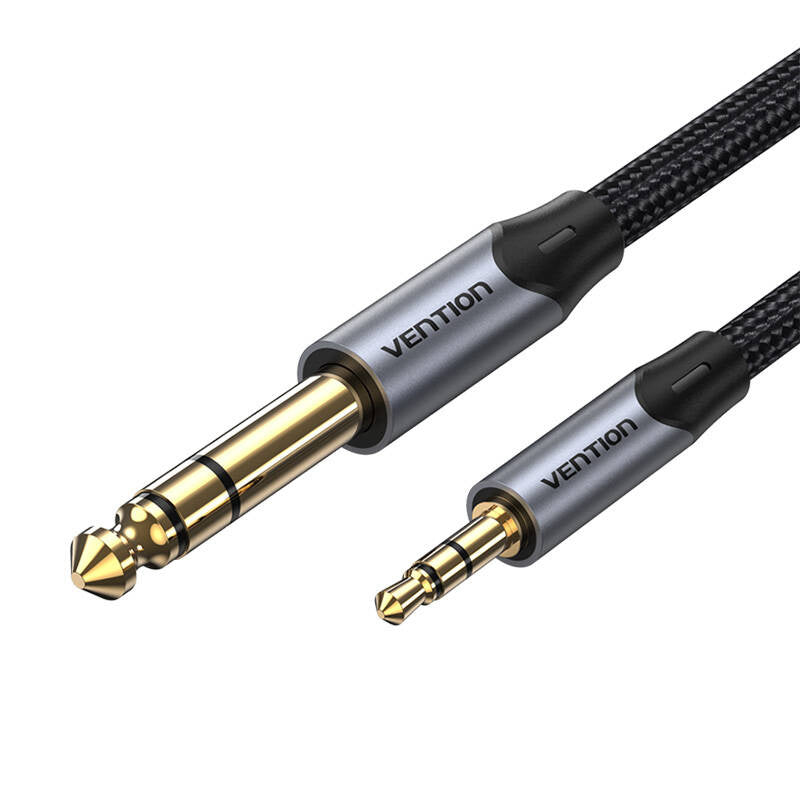 Kabel Audio 3,5 mm TRS til 6,35 mm Vention BAUHJ 5 m Grå