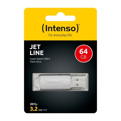 Intenso Pendrive 64GB Jet Line USB 3.2, Silver EU (3541490)