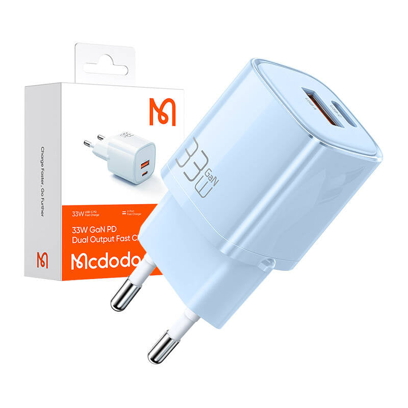Opladning GaN 33W Mcdodo CH-0154 USB-C, USB-A (blå)