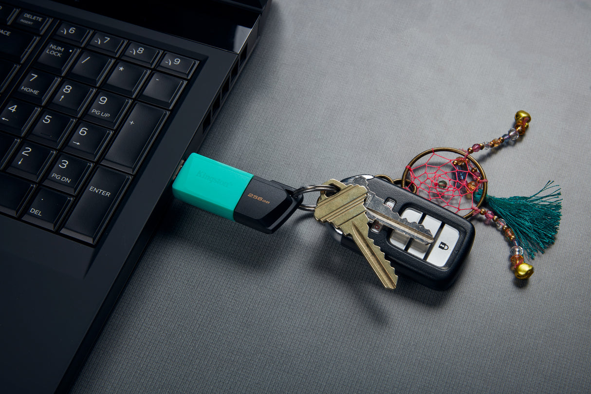 Kingston Technology DataTraveler 256 GB USB 3.2 Gen1 Exodia M (sort + turkis)