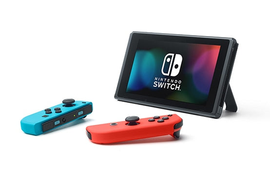 Nintendo Switch V2 2019 bærbar spilkonsol 15,8 cm (6.2") 32 GB Berøringsskærm Wi-Fi Sort, Blå, Rød