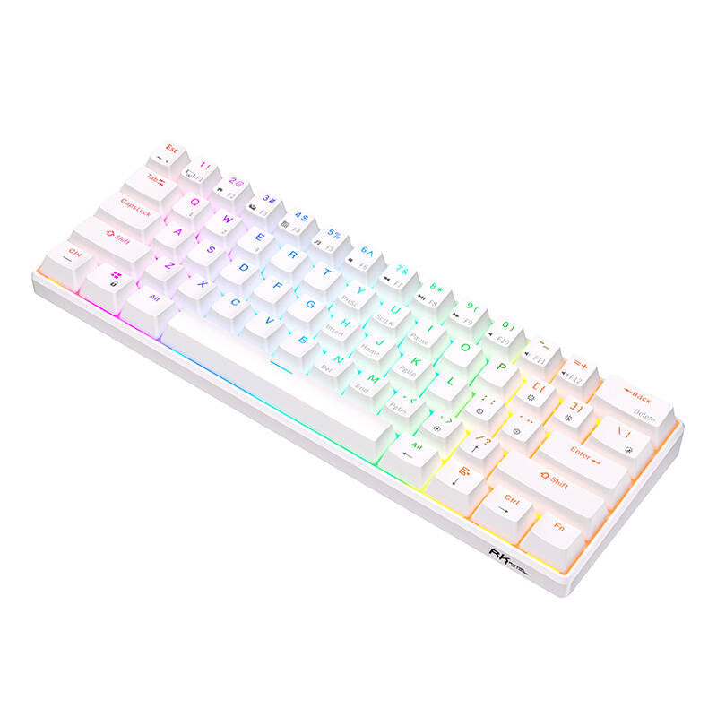 Mekanisk tastatur Royal Kludge RK61 RGB, rød stik (hvid)
