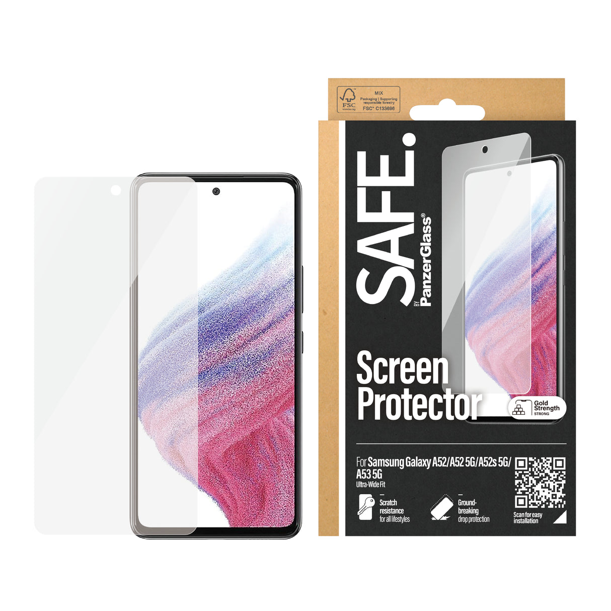 SAFE. Galaxy A52/A52 5G/A52s 5G/A53 5G Screen Protector Glas