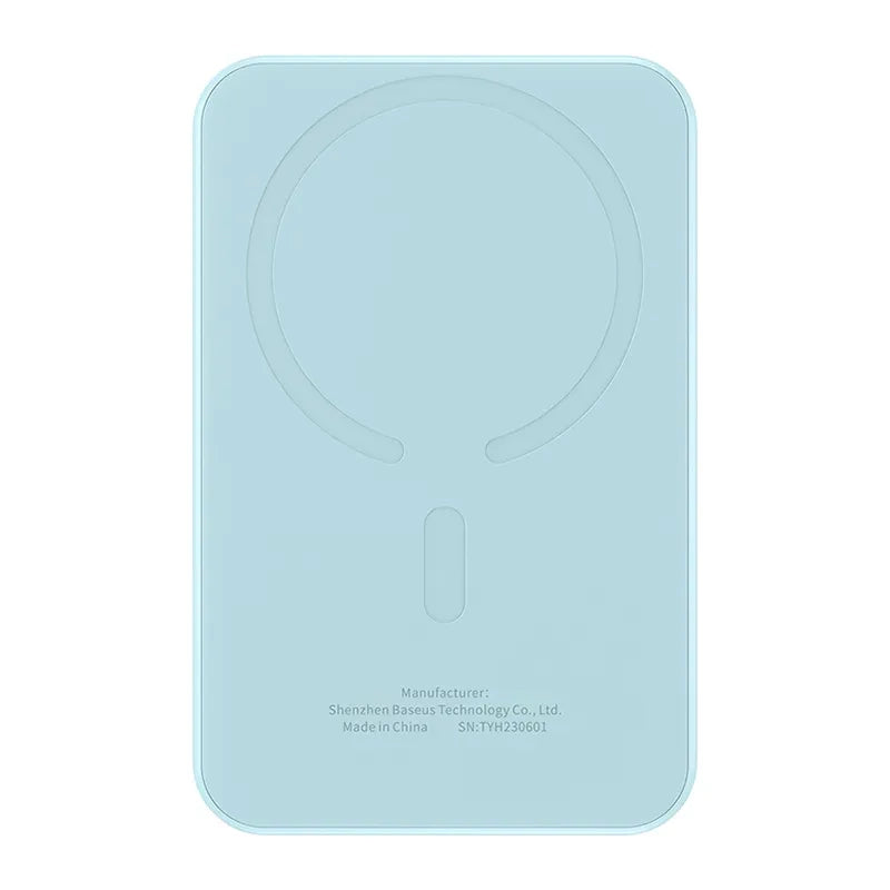 Magnetisk Mini Powerbank Baseus 5000mAh, USB-C 20W (blå)
