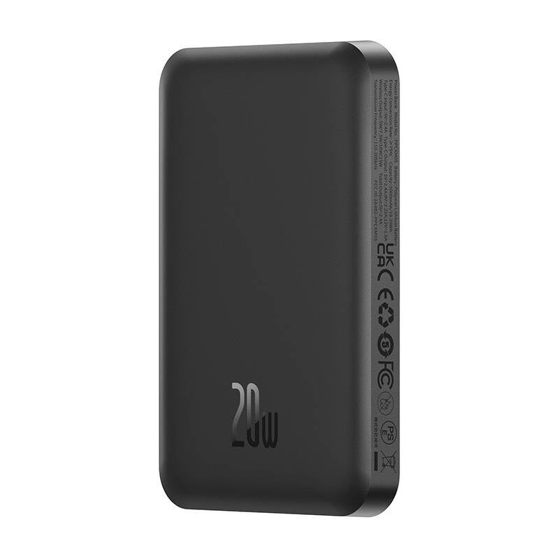 Magnetisk Mini Powerbank Baseus 5000mAh, USB-C 20W (sort)