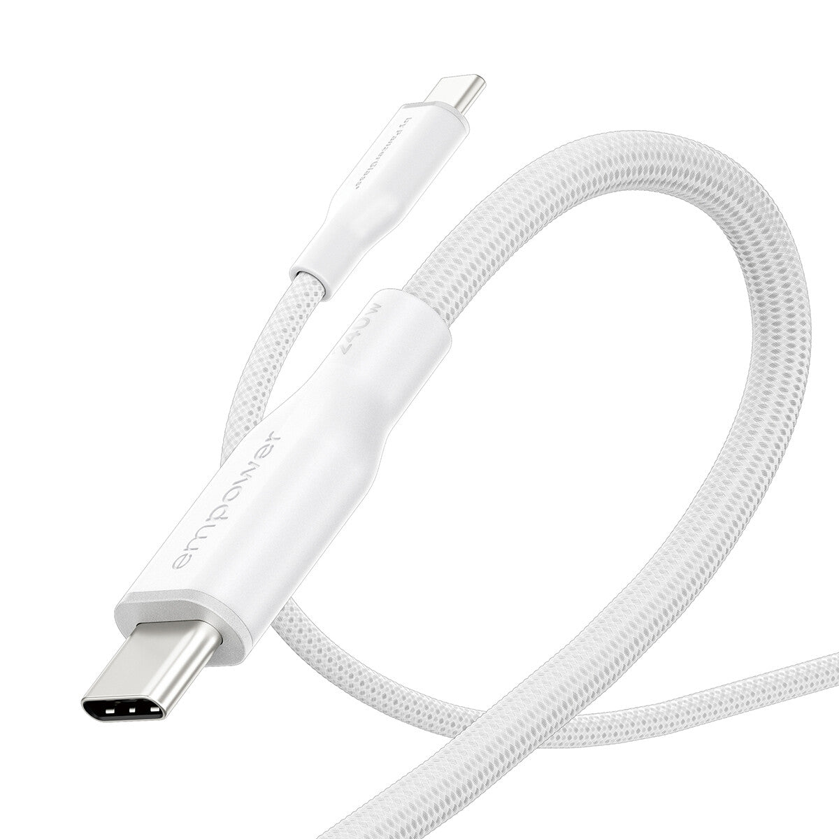 PanzerGlass empower™ by ® Racing 240W USB-C to USB-C Kabel | USB 2.0 | 1.2M | Silver White