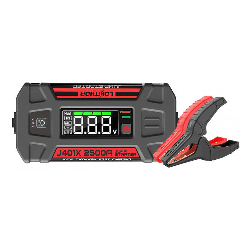 Lokithor J401X Jump Starter / Booster 2500A + Powerbank 20000mAh + lommelygte 4-i-1-enhed, der arbejder i -40 ° C