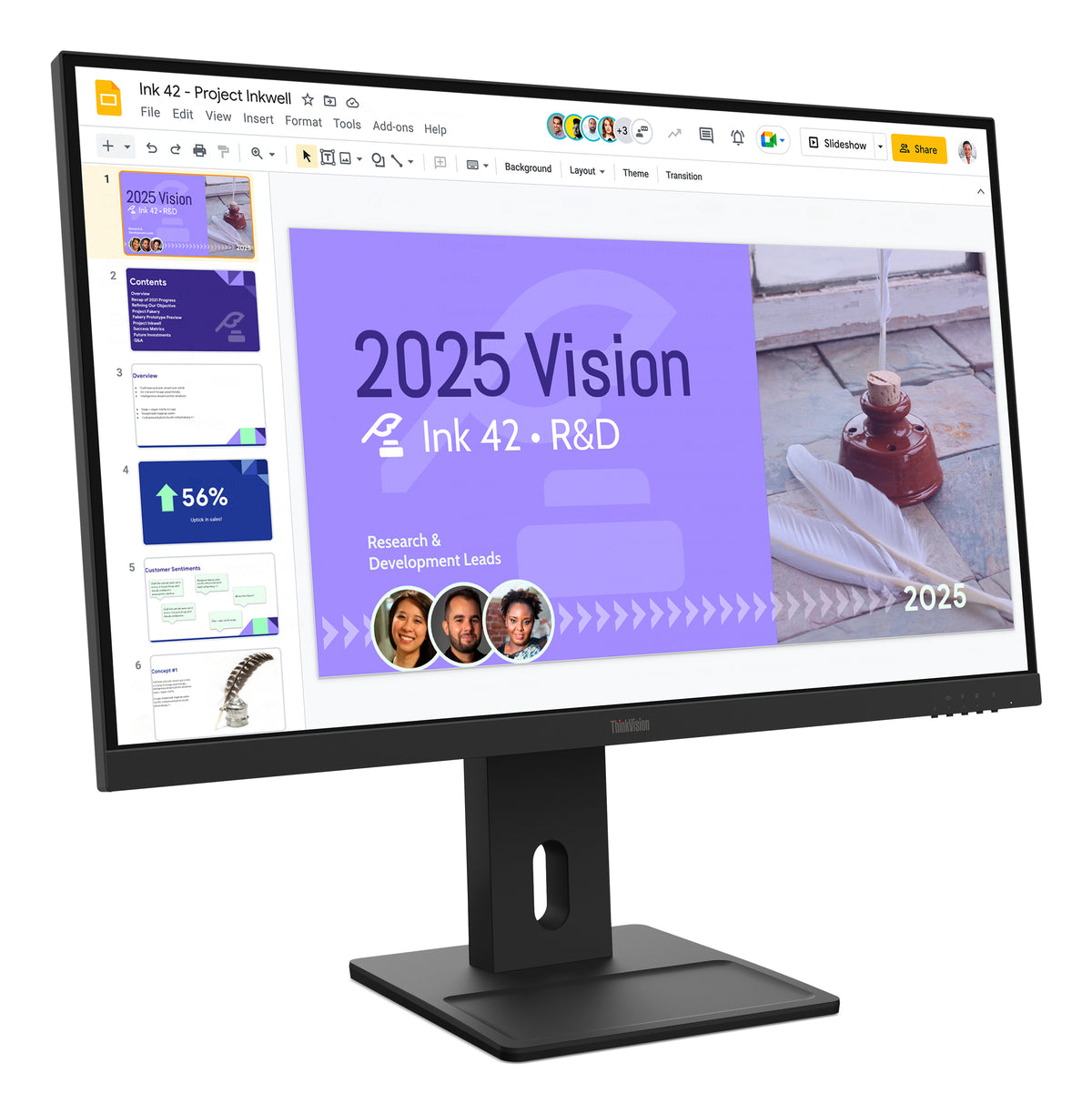 Lenovo ThinkVision E27Q-40 IPS 2560 x 1440 (2K) HDMI DisplayPort 100Hz