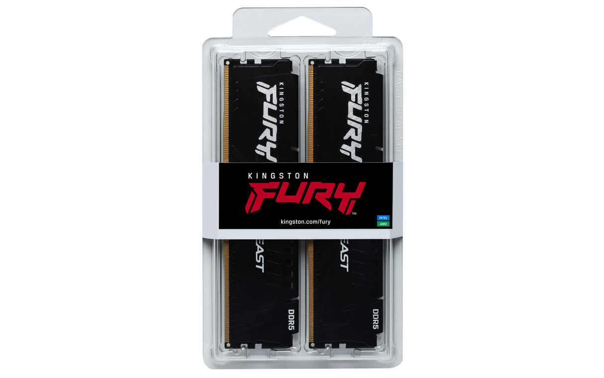 Kingston Technology FURY Beast 16GB 5600MT/s DDR5 CL36 DIMM (sæt med 2) Black EXPO