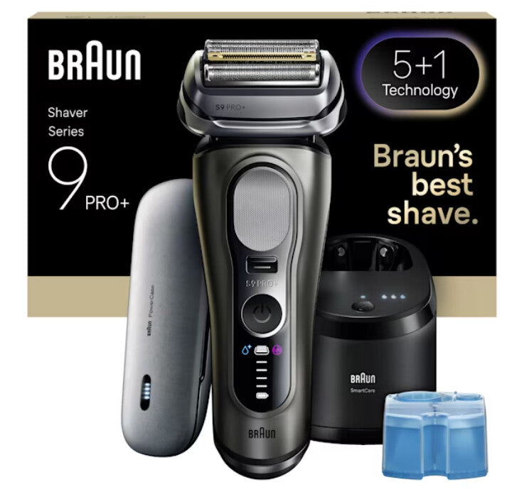 Braun Series 9 Pro+ 9675cc Folie shaver Trimmer Grå, Sølv