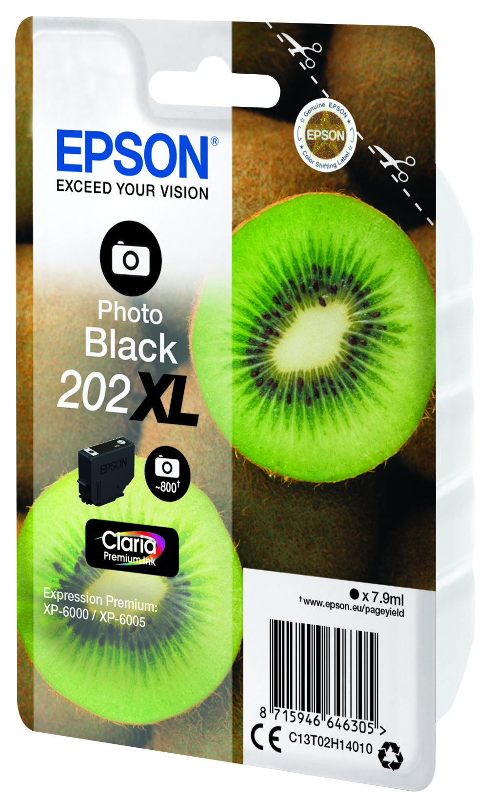 Epson Kiwi 202XL blækpatron 1 stk Original Højt (XL) udbytte Foto sort