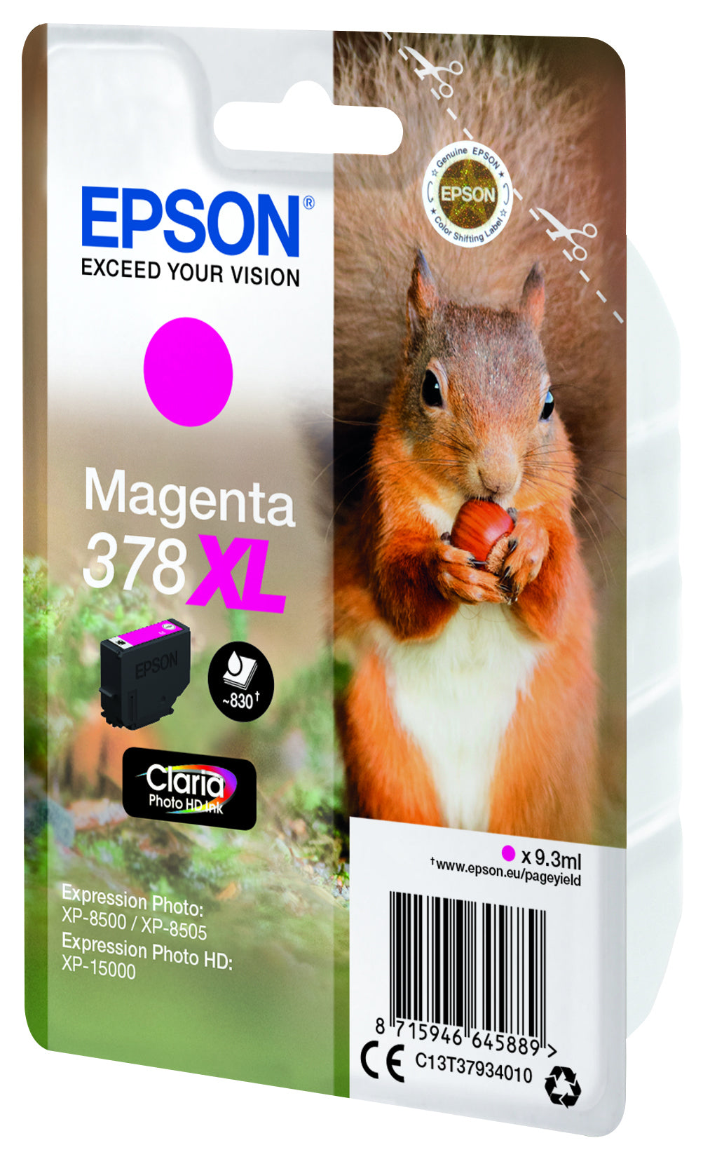 Epson Squirrel C13T37934010 blækpatron 1 stk Original Højt (XL) udbytte Magenta