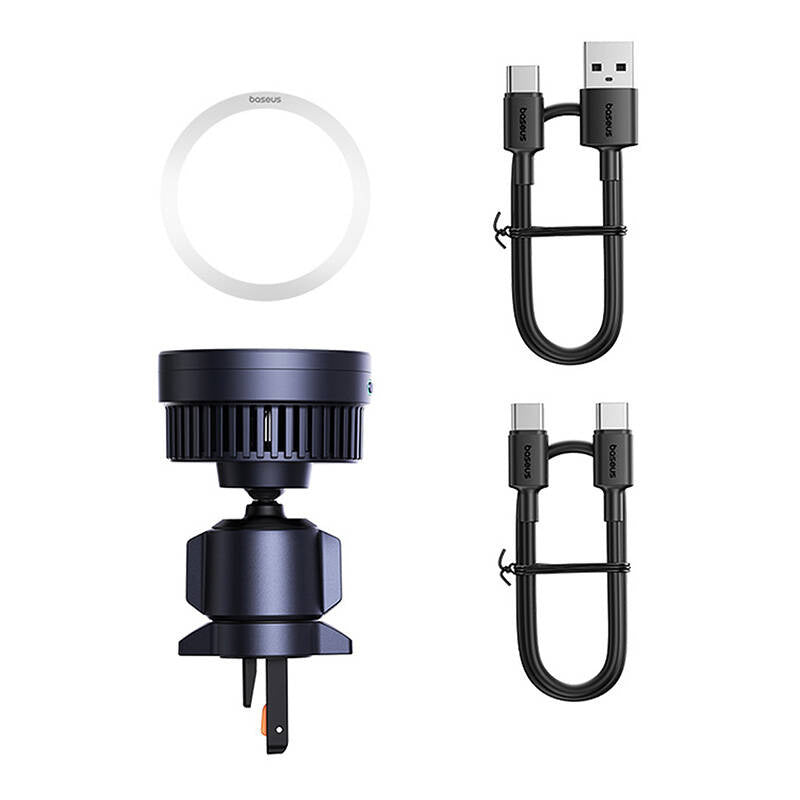 Samkøbsudstyr Baseus MagPro med induktionsudstyr 15W Qi2.0 (hvid)