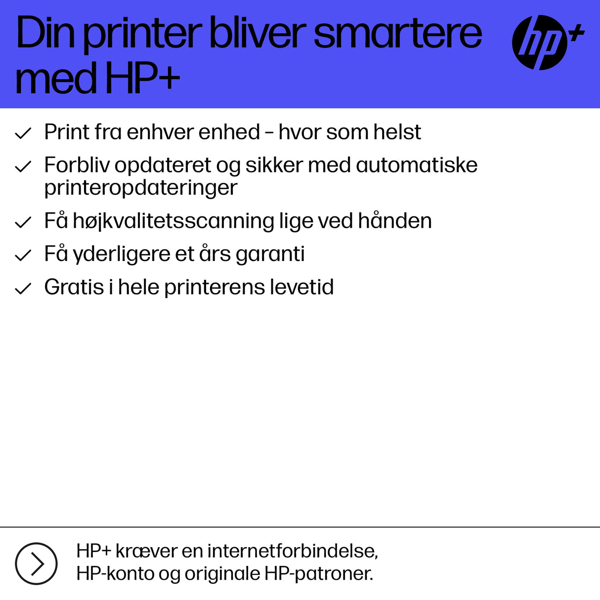 HP OfficeJet Pro 8132e Trådløst All-in-One Farve Printer, Instant Ink; 2-sidet printning