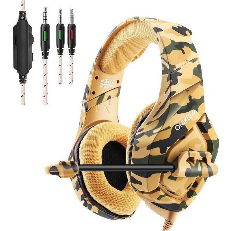 ONIKUMA K1-B Gaming headset (gul)