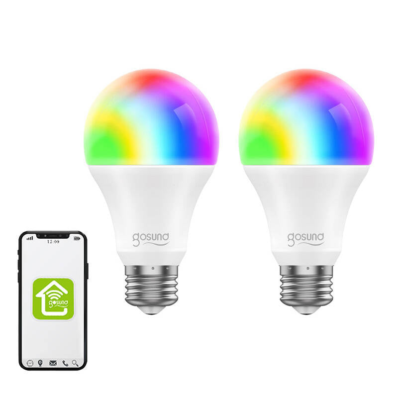 Smart Bulb WiFi RGB LED Gosund WB4-2 E27 (2-pakke) Tuya