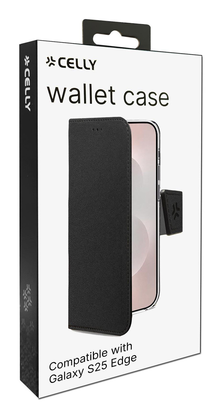 Celly WALLY mobiltelefon etui 17 cm (6.7") Tegnebogsetui Sort
