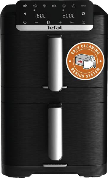 Tefal Easy Fry EY7568 Dobbelt 10 L Enkeltstående 2700 W Varmluftsteger Sort