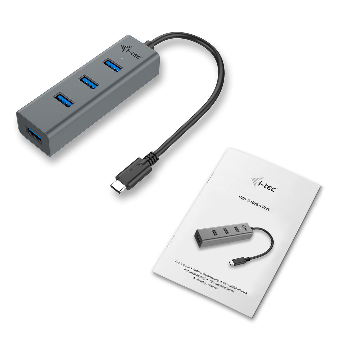 i-tec Metal C31HUBMETAL403 interface hub USB 3.2 Gen 1 (3.1 Gen 1) Type-C 5000 Mbit/s Grå