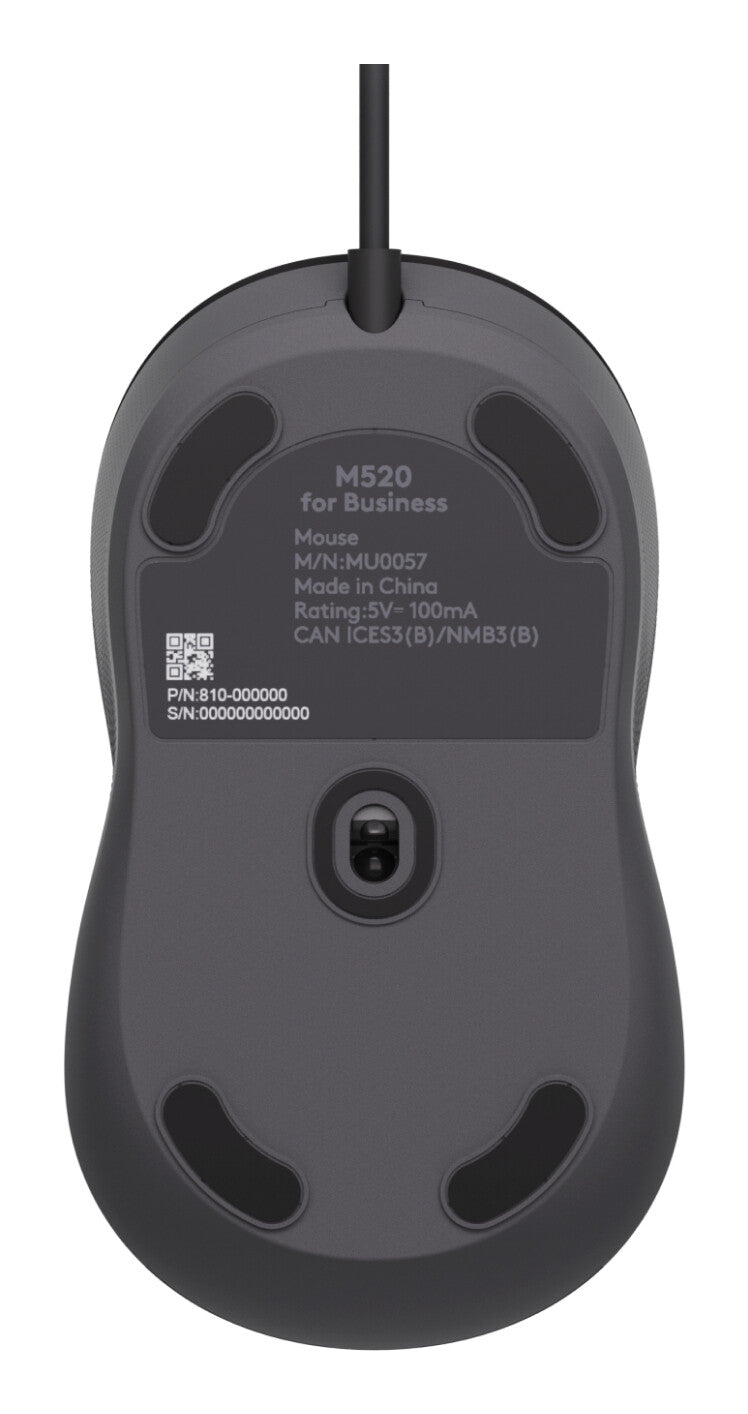 Logitech Signature M520 for Business mus Kontor Ambidextrous USB Type-C Optisk 4000 dpi