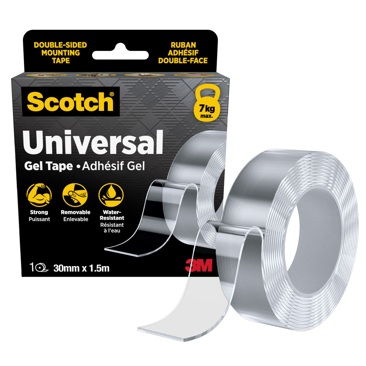 Scotch gel tape double sided transparent 30mmx1,5m