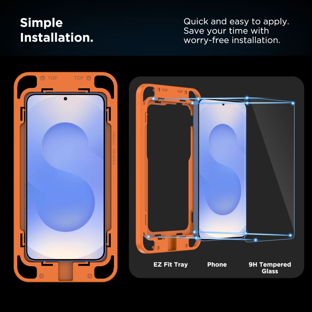 Hærdet Glas Tech Protect Quick Set+ 2 Pack Galaxy S24 / S25 Clear