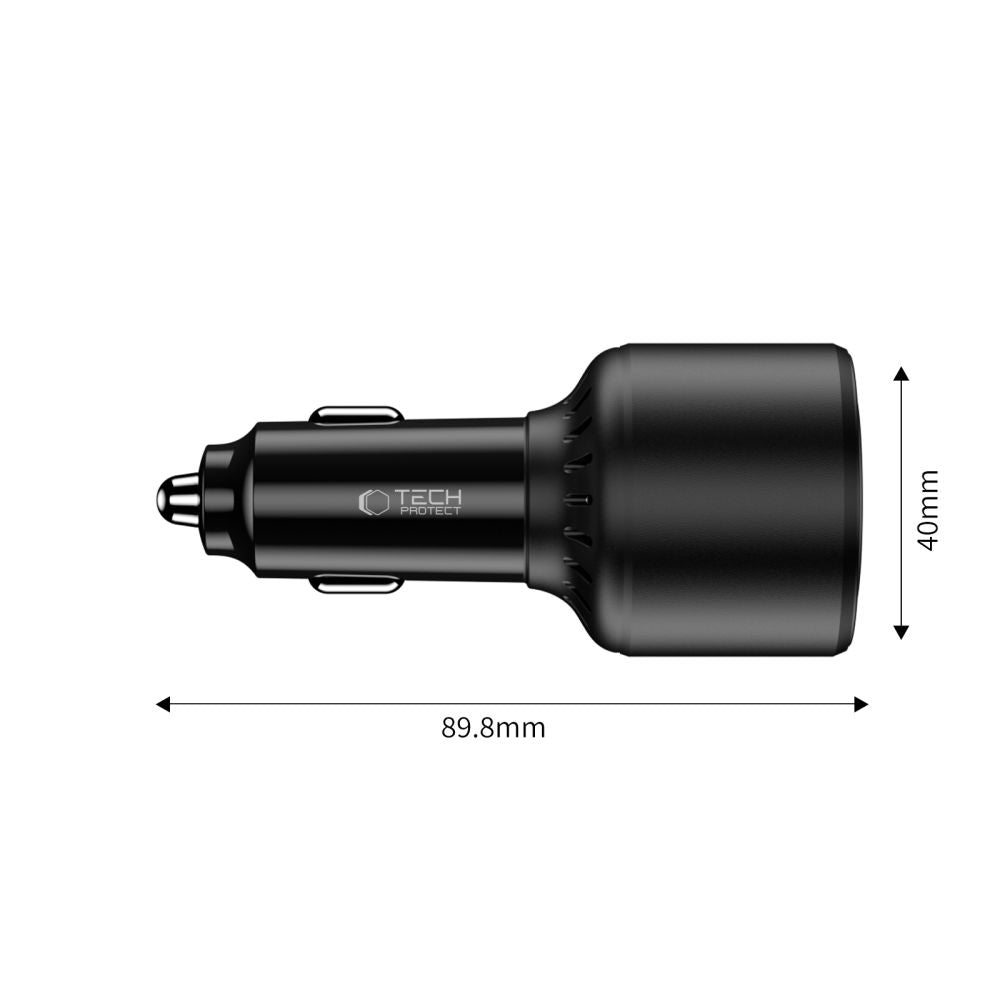 Tech Protect Cc04 3 Ports Biloplader Pd 130 W Sort