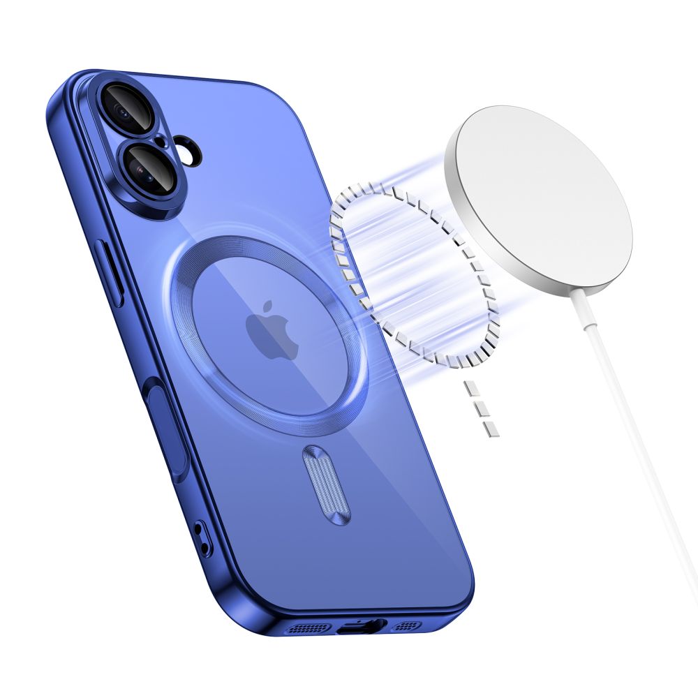 Tech Protect Magflex Magsafe Iphone 17 Shiny Mist Blå